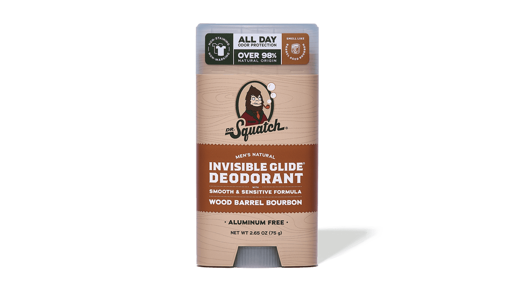 Wood Barrel Bourbon Invisible Glide Deodorant - Wash Hard and Rinse Clean