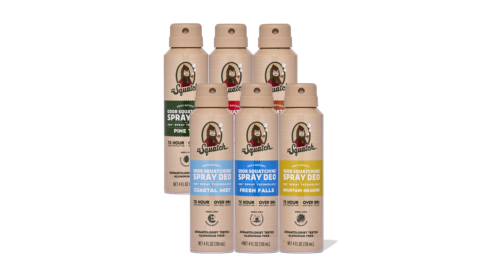 Spray Deodorant 6-Pack - Smell Clean All Day
