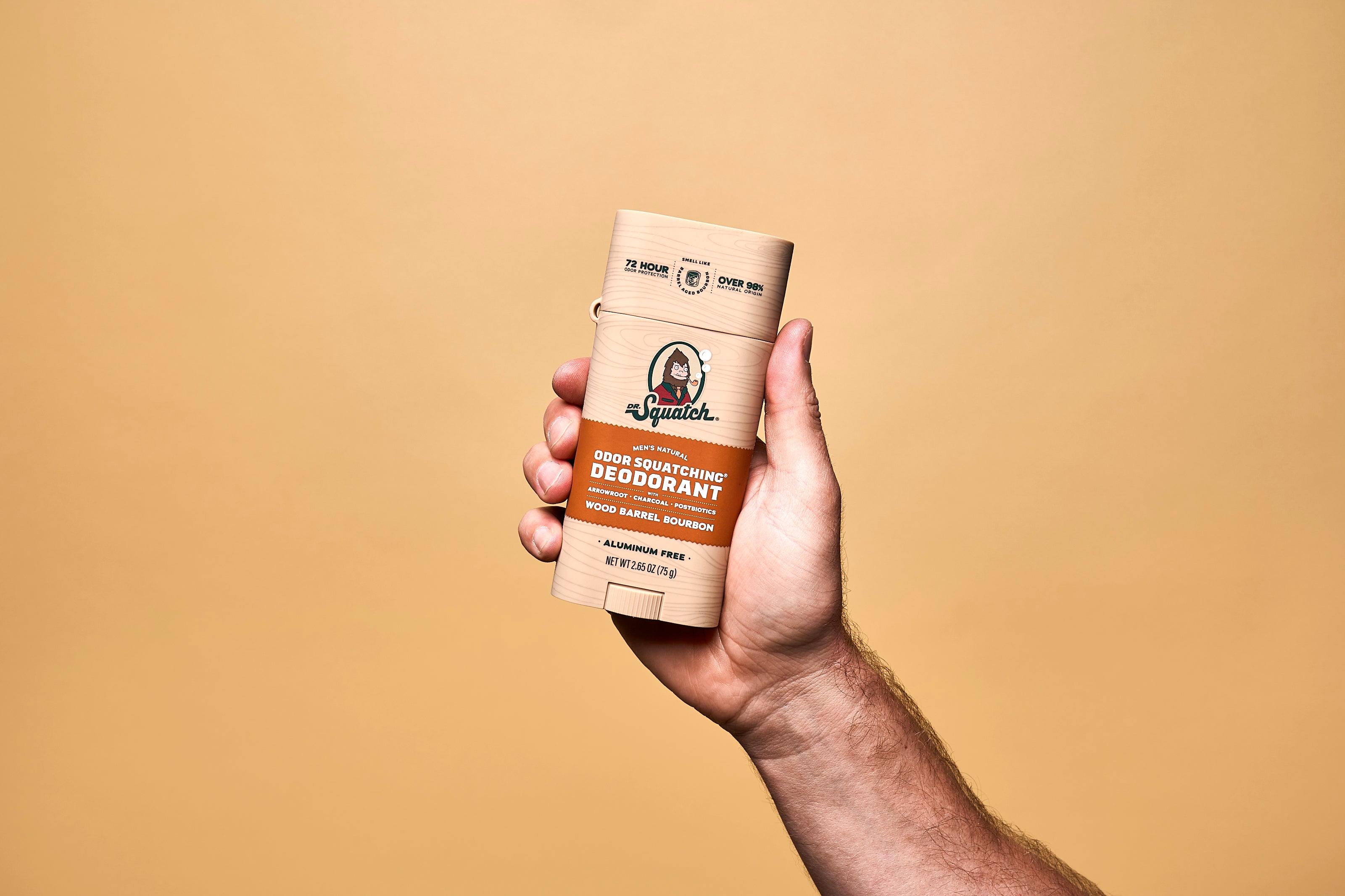 Wood Barrel Bourbon Deo Flask - Freshness You Can Feel