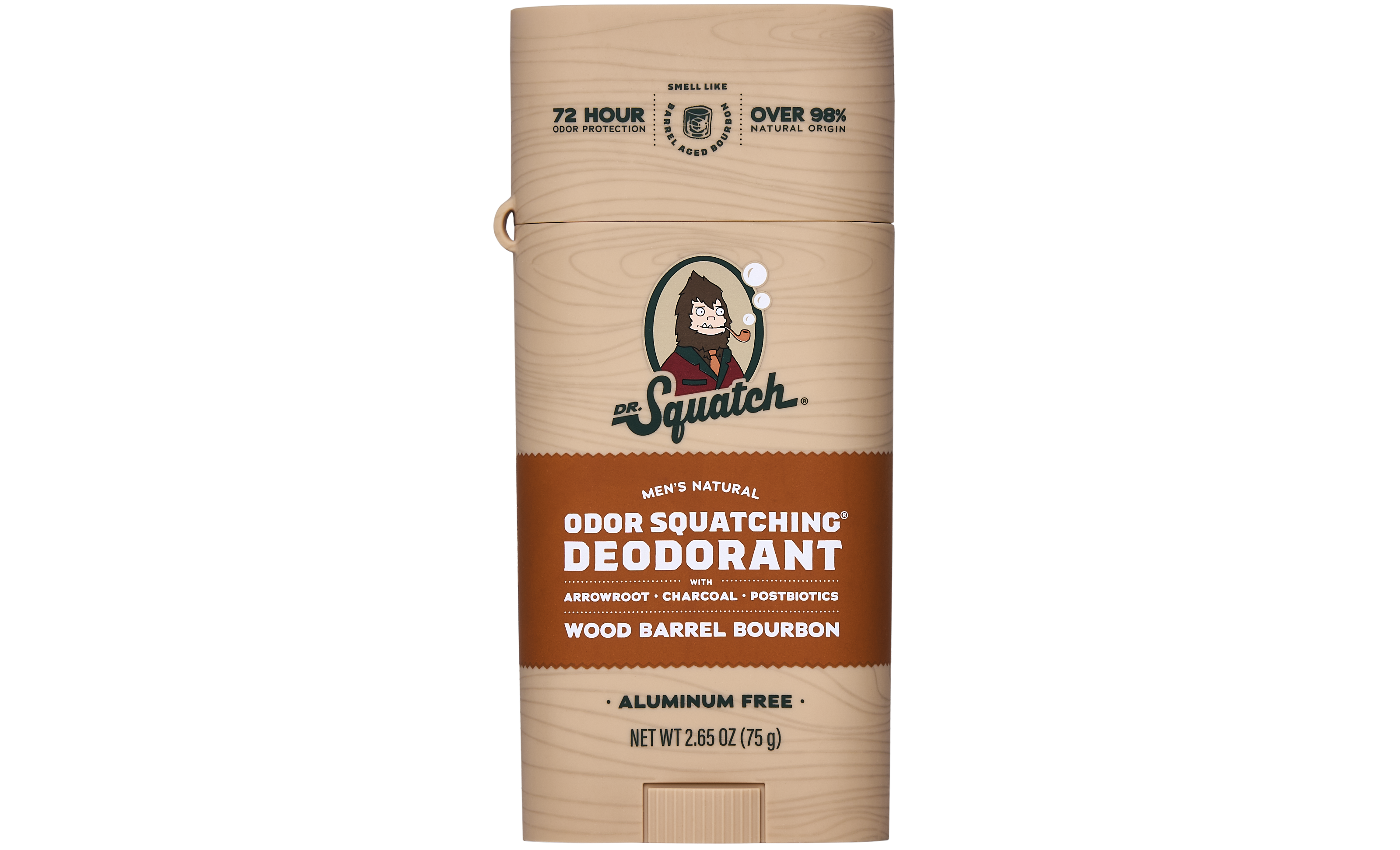 Wood Barrel Bourbon Deo Flask - Freshness You Can Feel