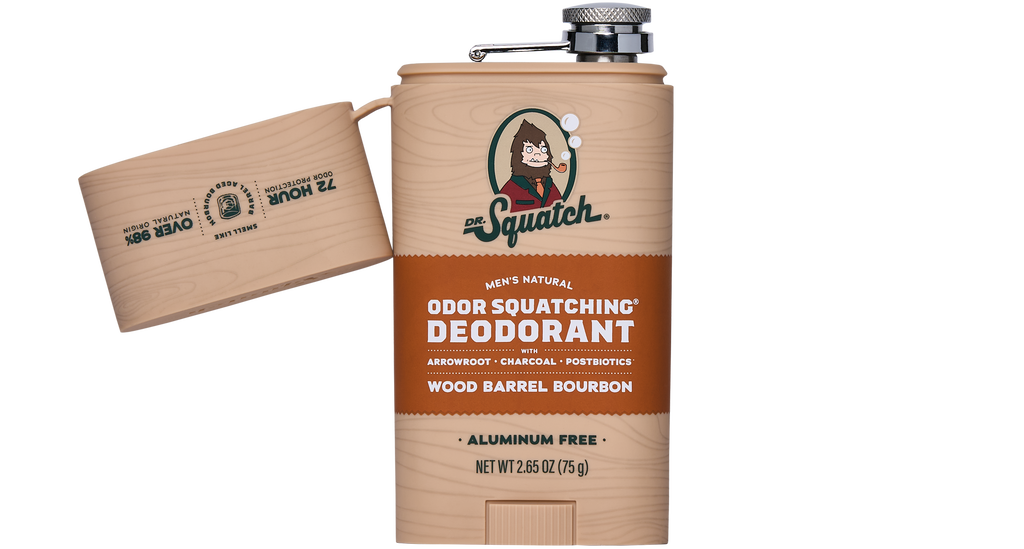Wood Barrel Bourbon Deo Flask - Freshness You Can Feel