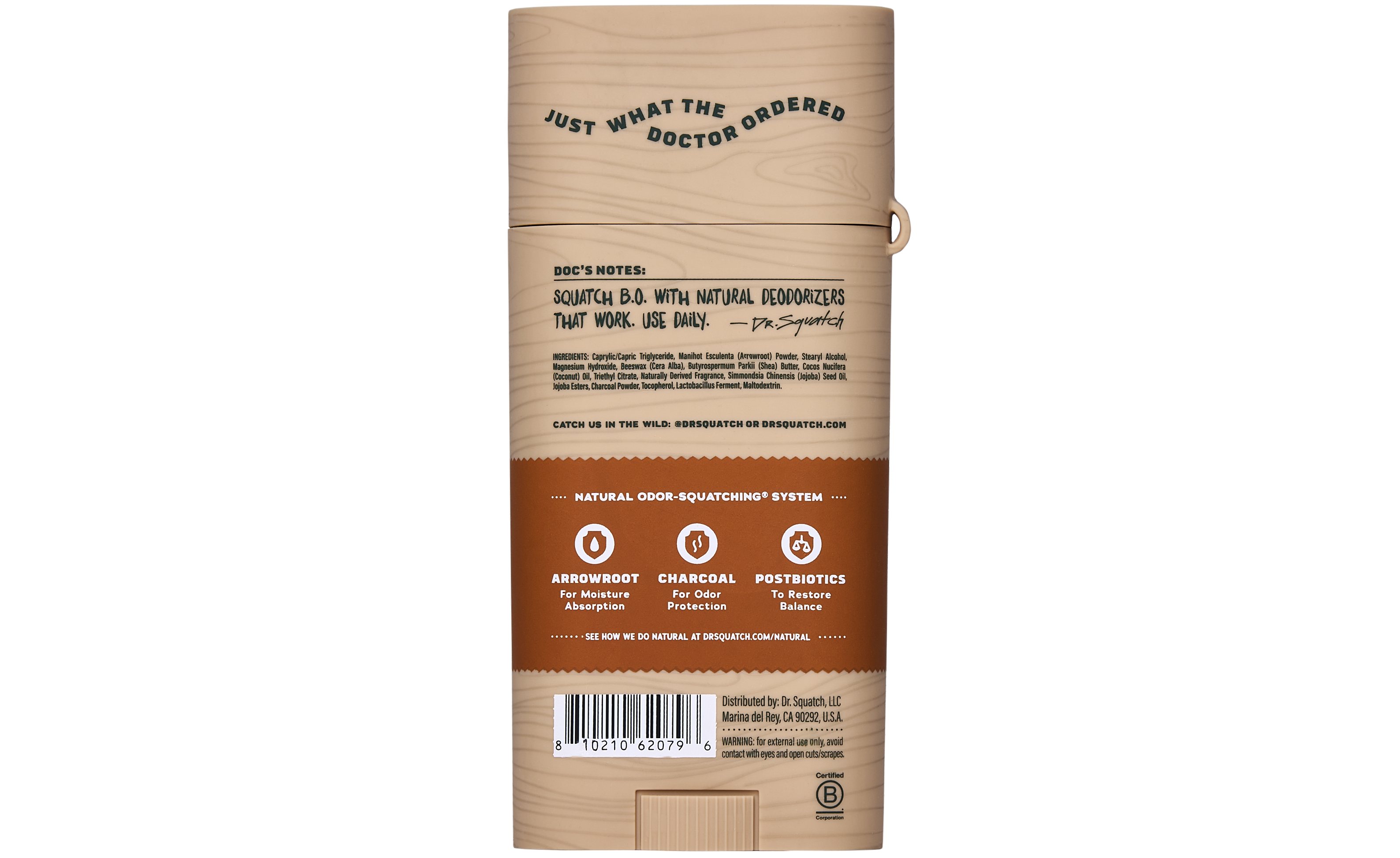 Wood Barrel Bourbon Deo Flask - Freshness You Can Feel