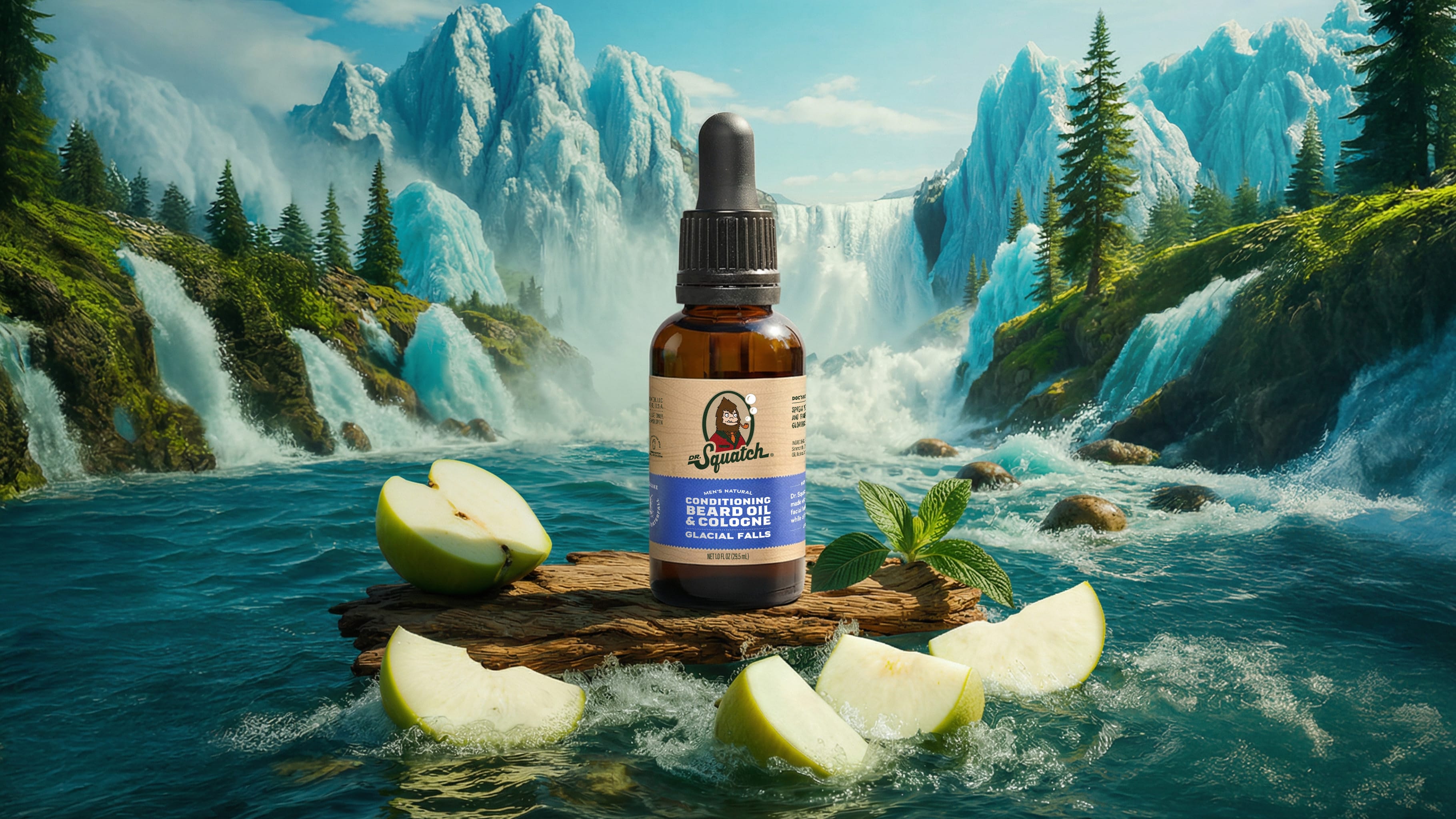 Conditioning Beard Oil & Cologne Glacial Falls - Hardworking Soap for Men