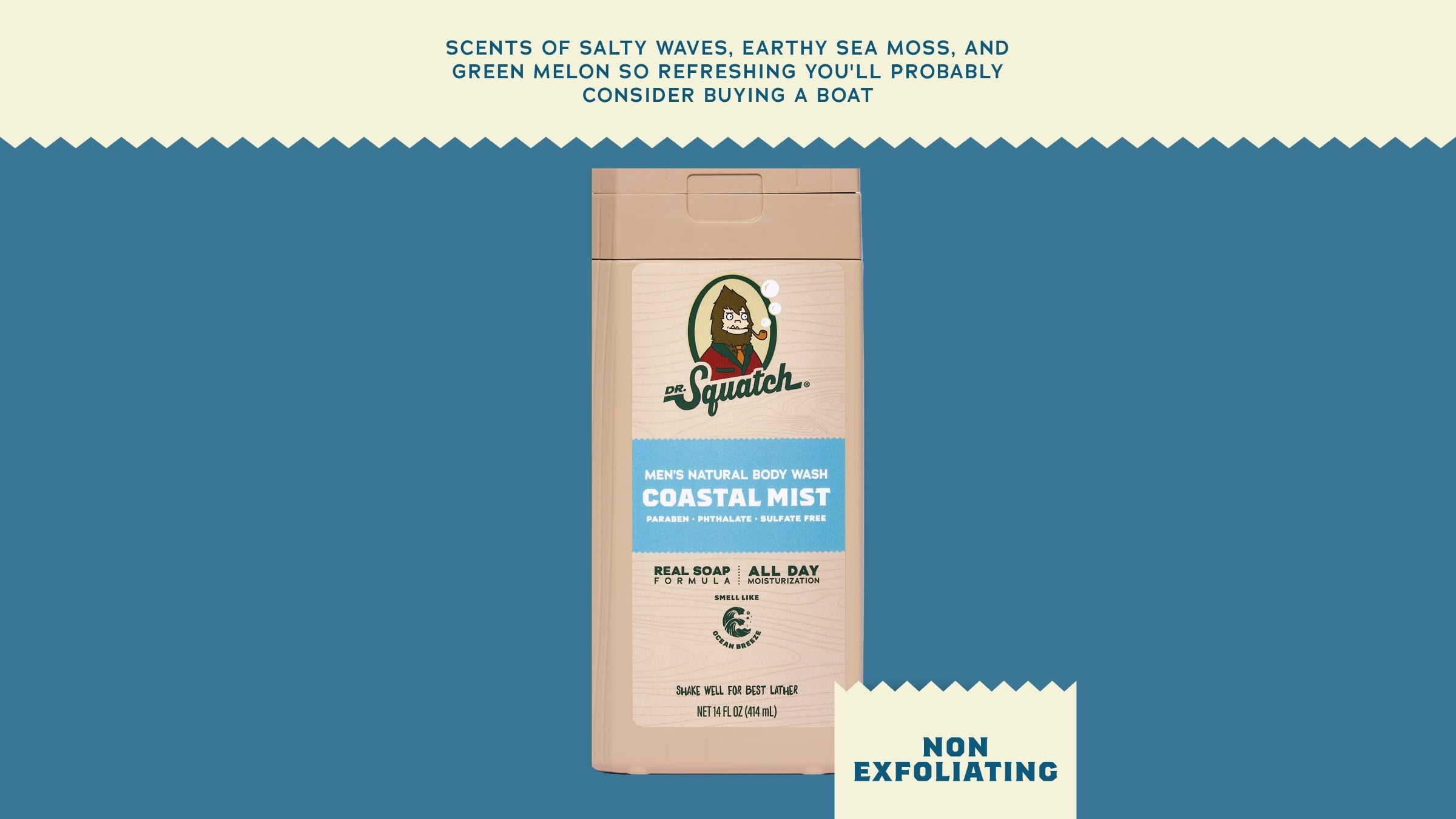 14 oz Coastal Mist Body Wash - Fresh Scent Every Shower