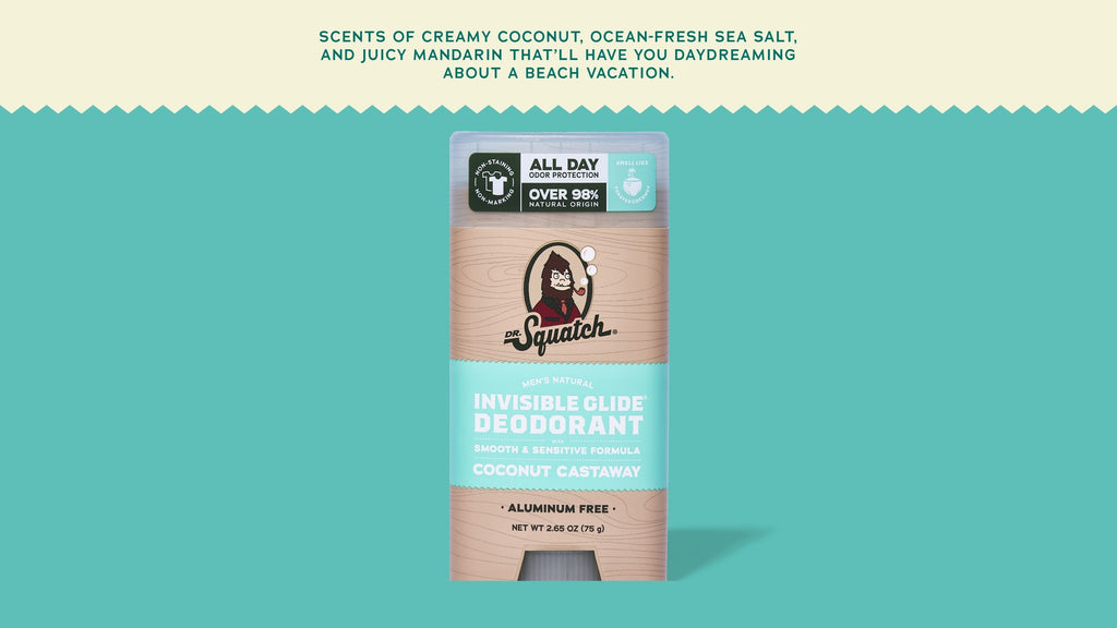 Coconut Castaway Invisible Glide Deodorant - Shower Fresh and Guy Approved