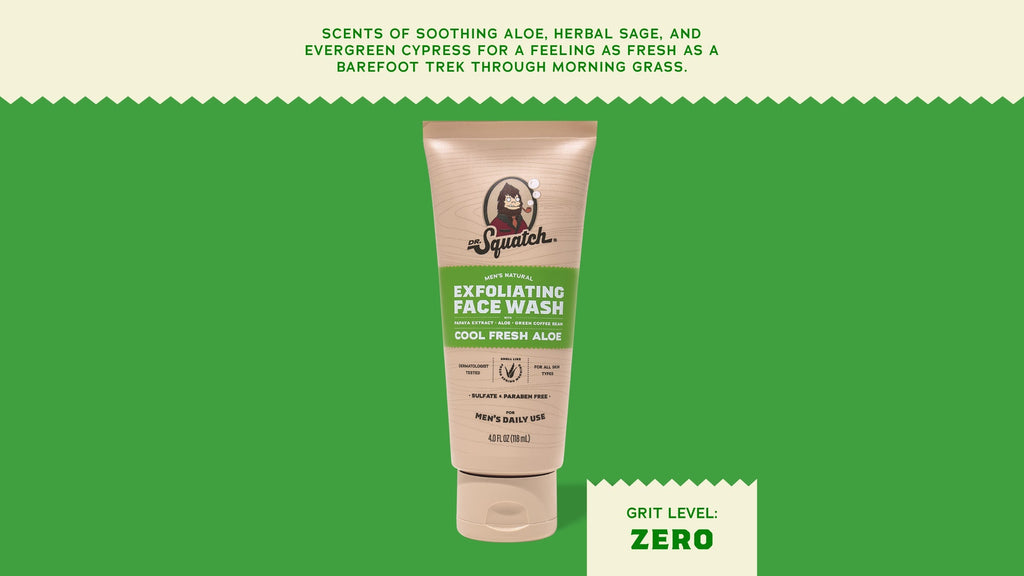 Cool Fresh Aloe Exfoliating Face Wash - Clean Skin With Character
