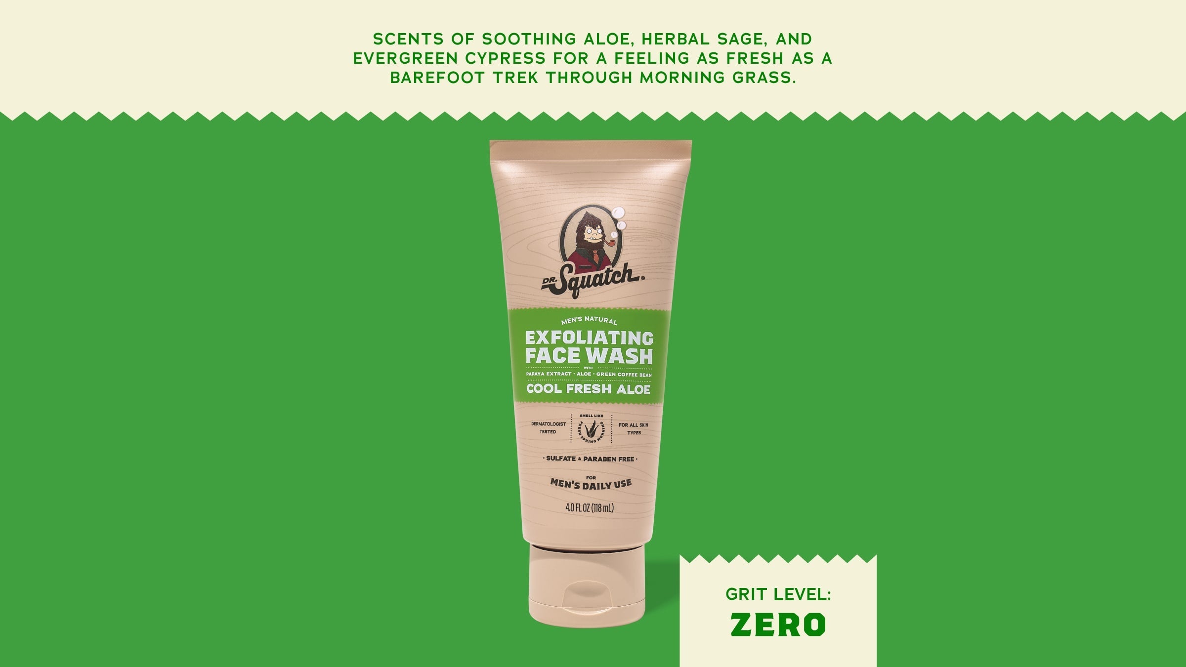 Cool Fresh Aloe Exfoliating Face Wash - Clean Skin With Character