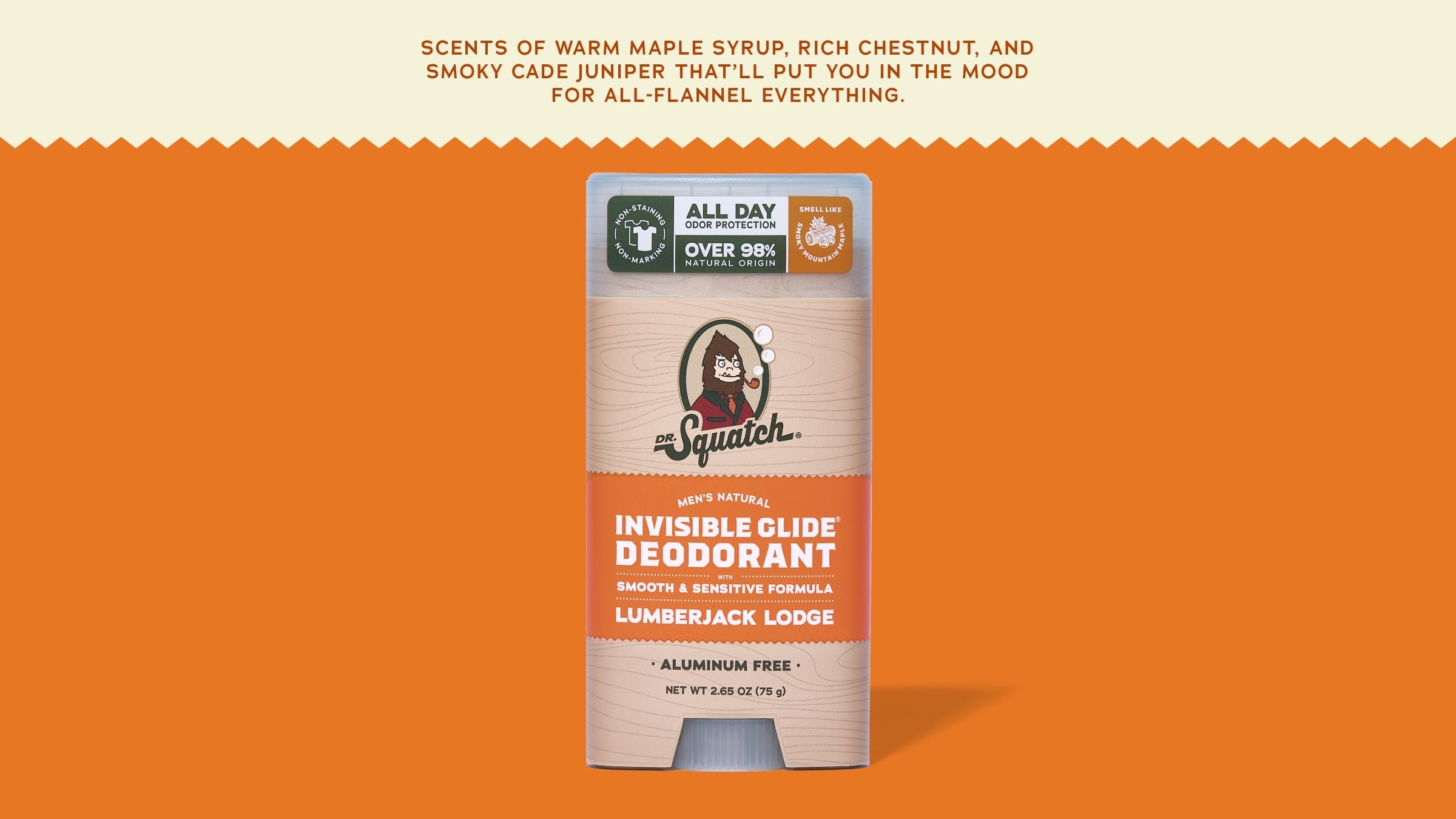 Lumberjack Lodge Invisible Glide Deodorant - Clean Scents for Men