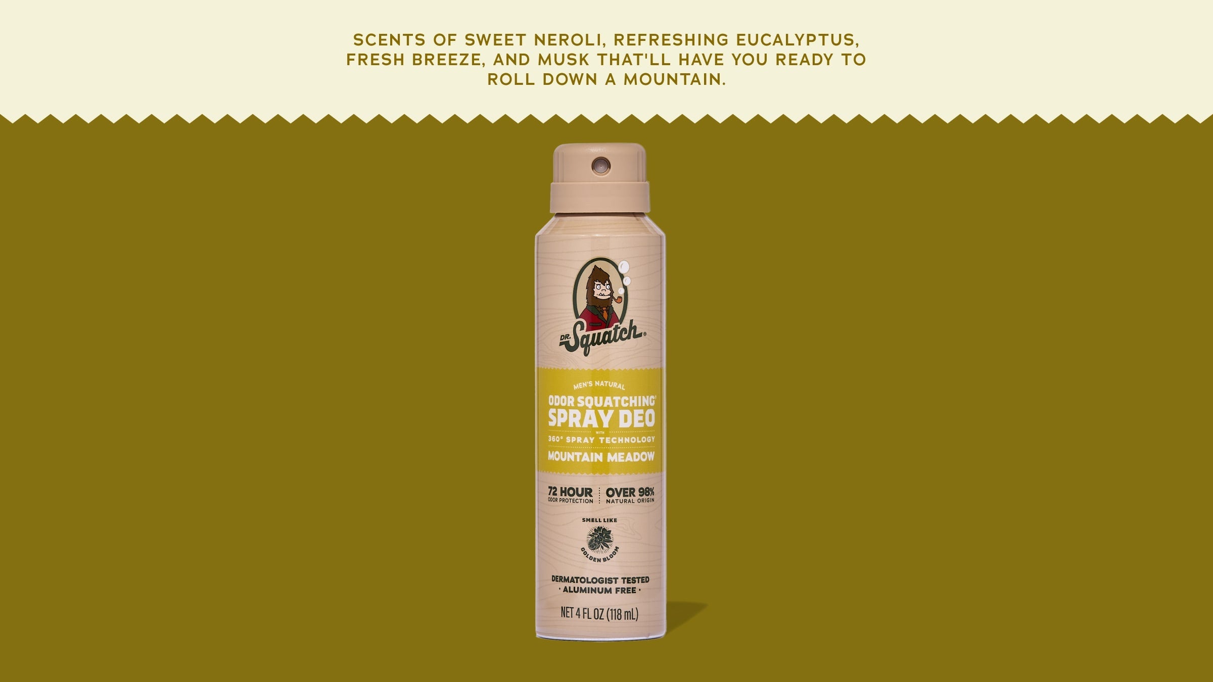 Mountain Meadow Spray Deodorant - Clean Scent With Strong Vibes