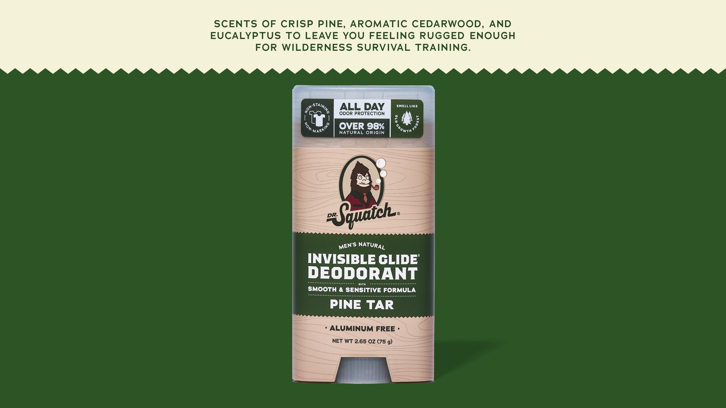 Pine Tar Invisible Glide Deodorant - Soap Worth Showing Off