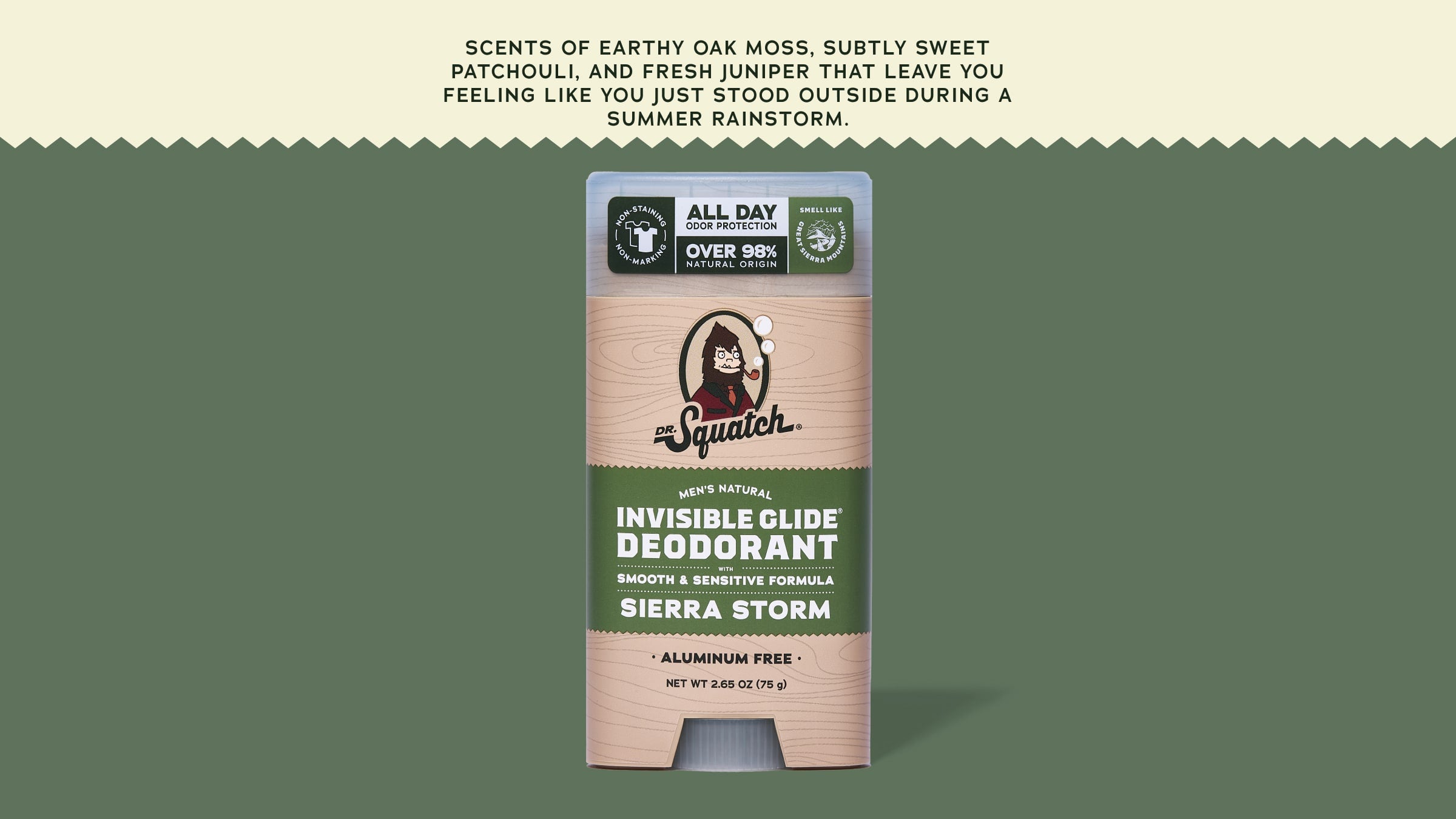 Sierra Storm Invisible Glide Deodorant - Send Dirt Out and Fresh In