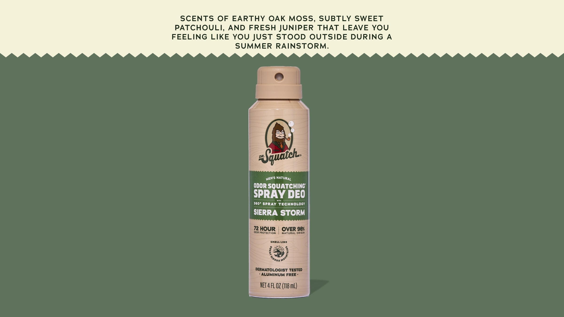 Sierra Storm Spray Deodorant - Clean Skin Bold Energy