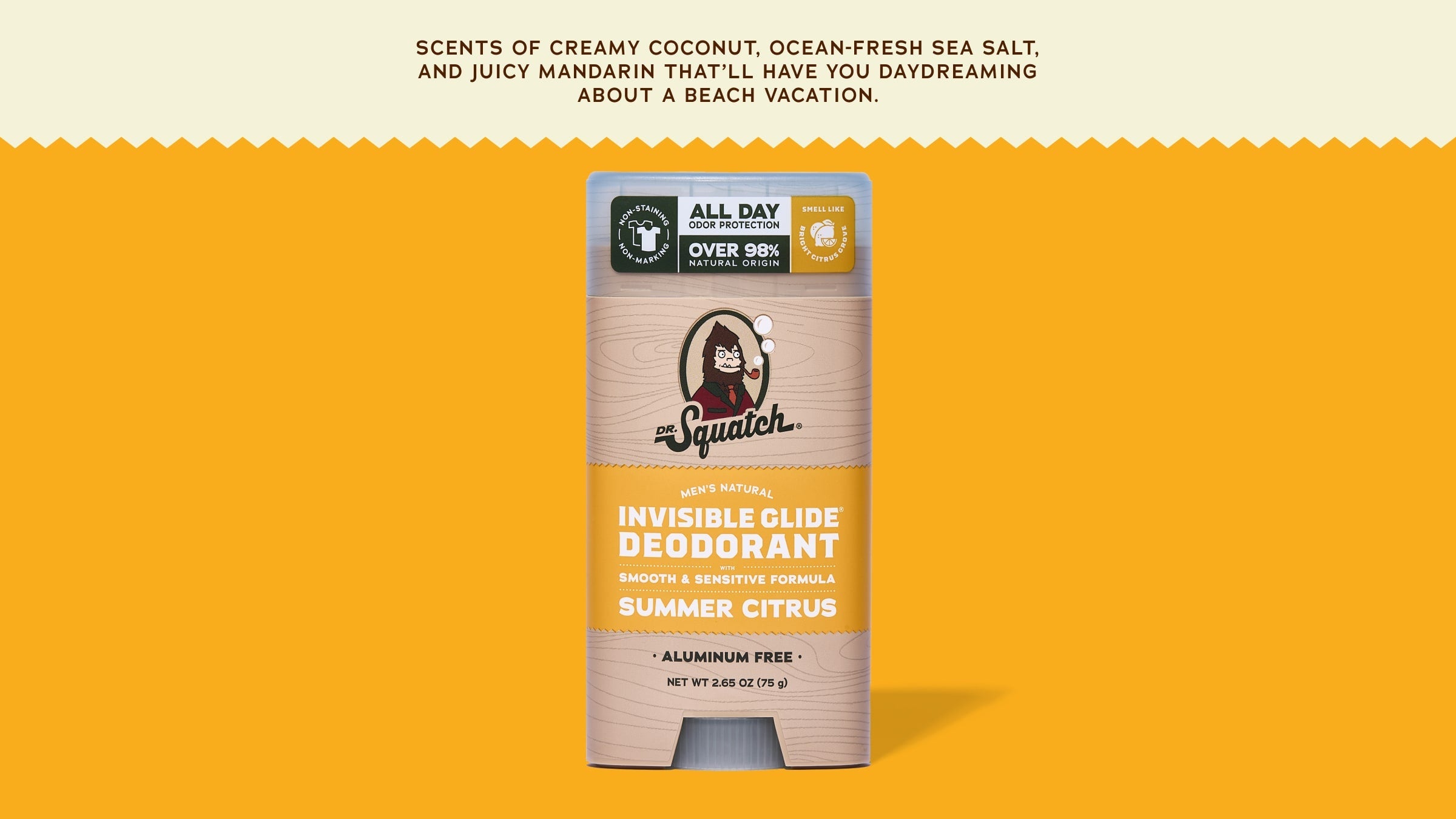 Summer Citrus Invisible Glide Deodorant - Freshen Up Before You Go