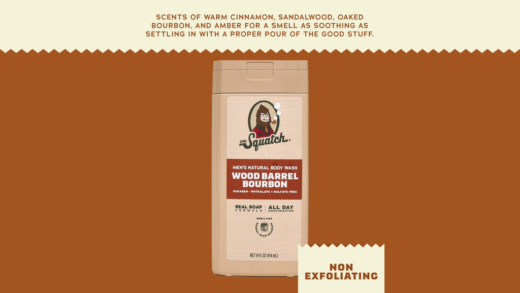 14 oz Wood Barrel Bourbon Body Wash - Good Smells Start Here