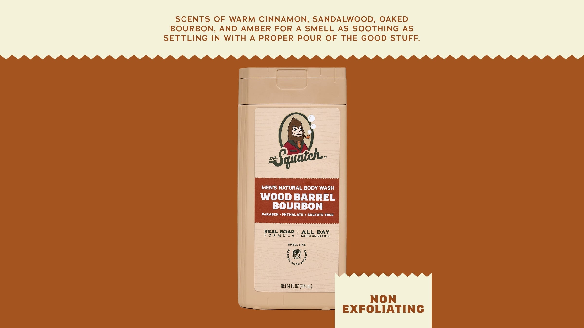 14 oz Wood Barrel Bourbon Body Wash - Good Smells Start Here