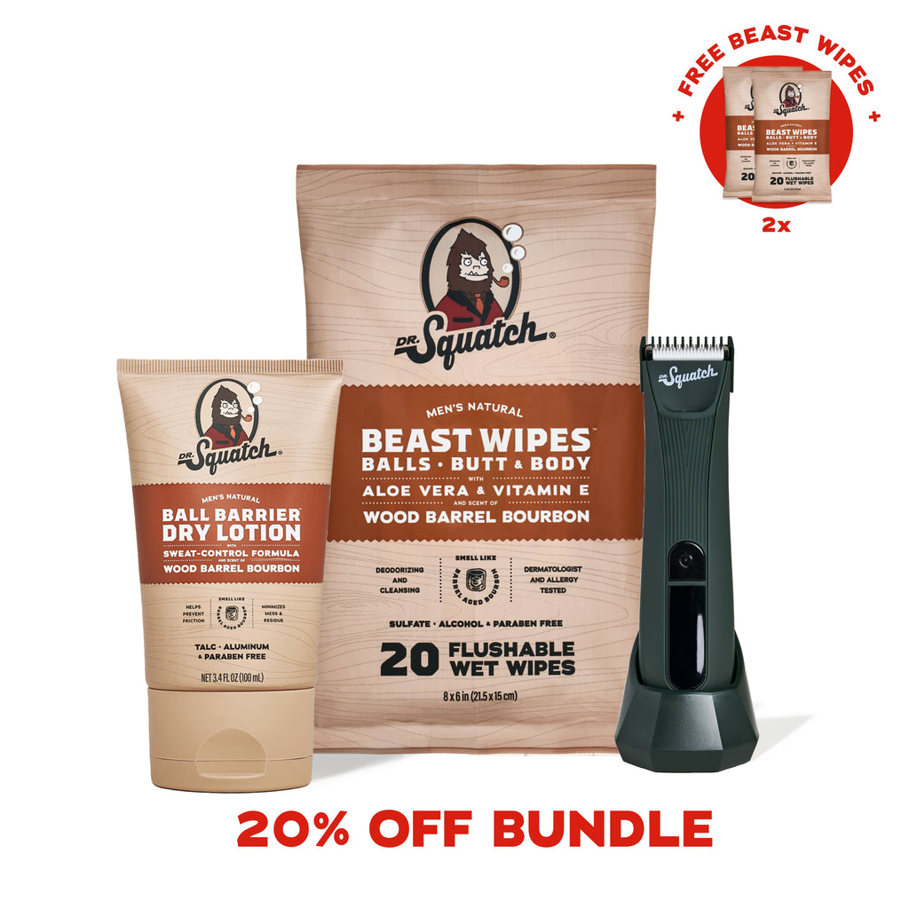Ultimate Ball Care Bundle & Free Beast Wipes - Shower Like a Grown Man