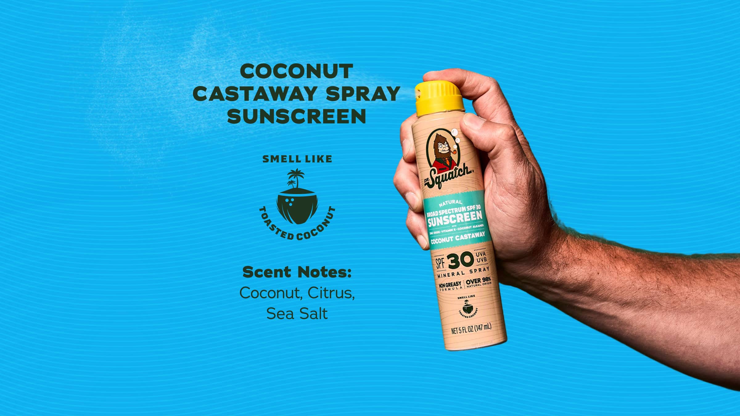 Coconut Castaway Spray Sunscreen - Daily Clean With Bold Scent