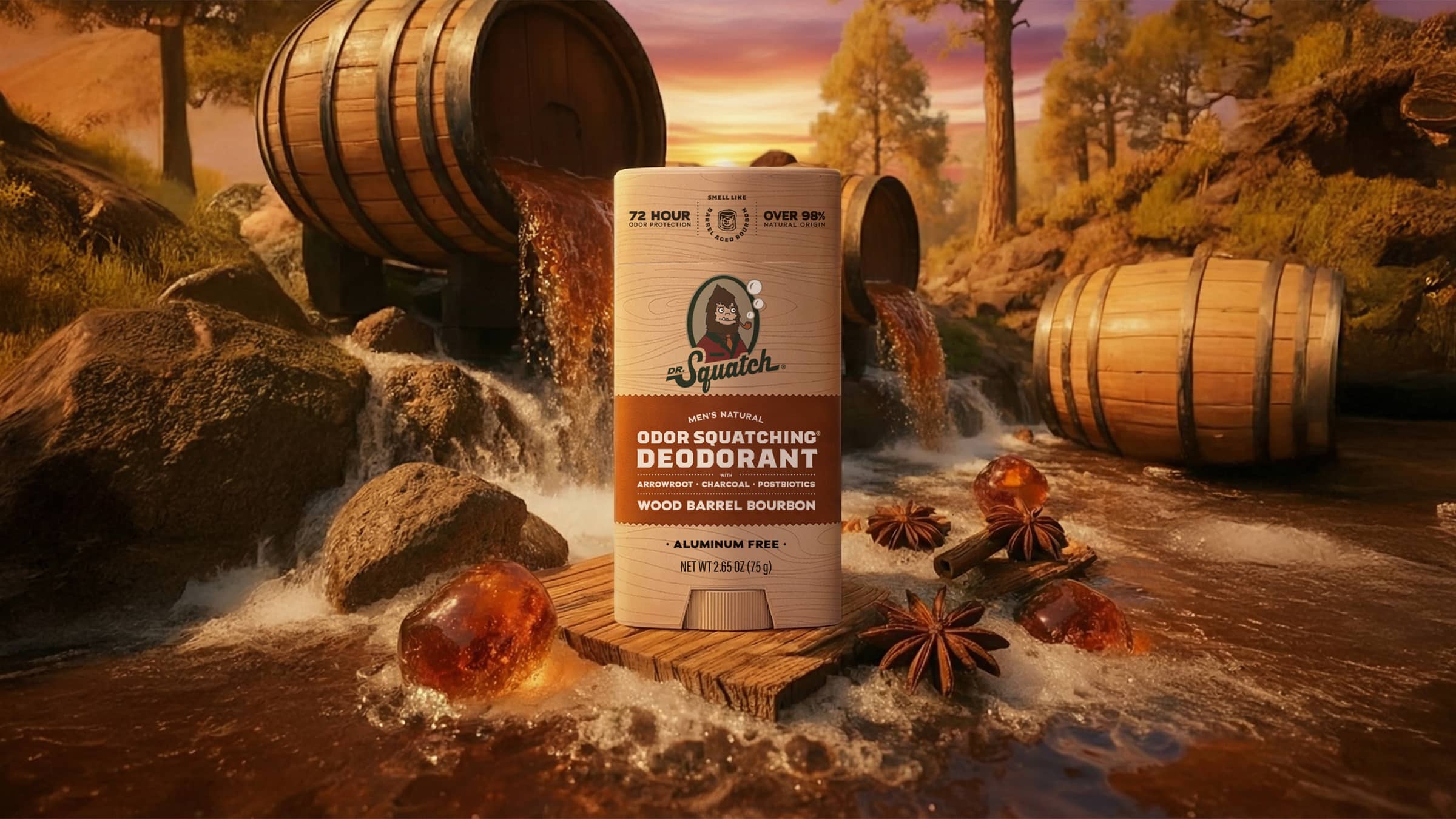 Wood Barrel Bourbon Deodorant - Fresh Enough for Anything