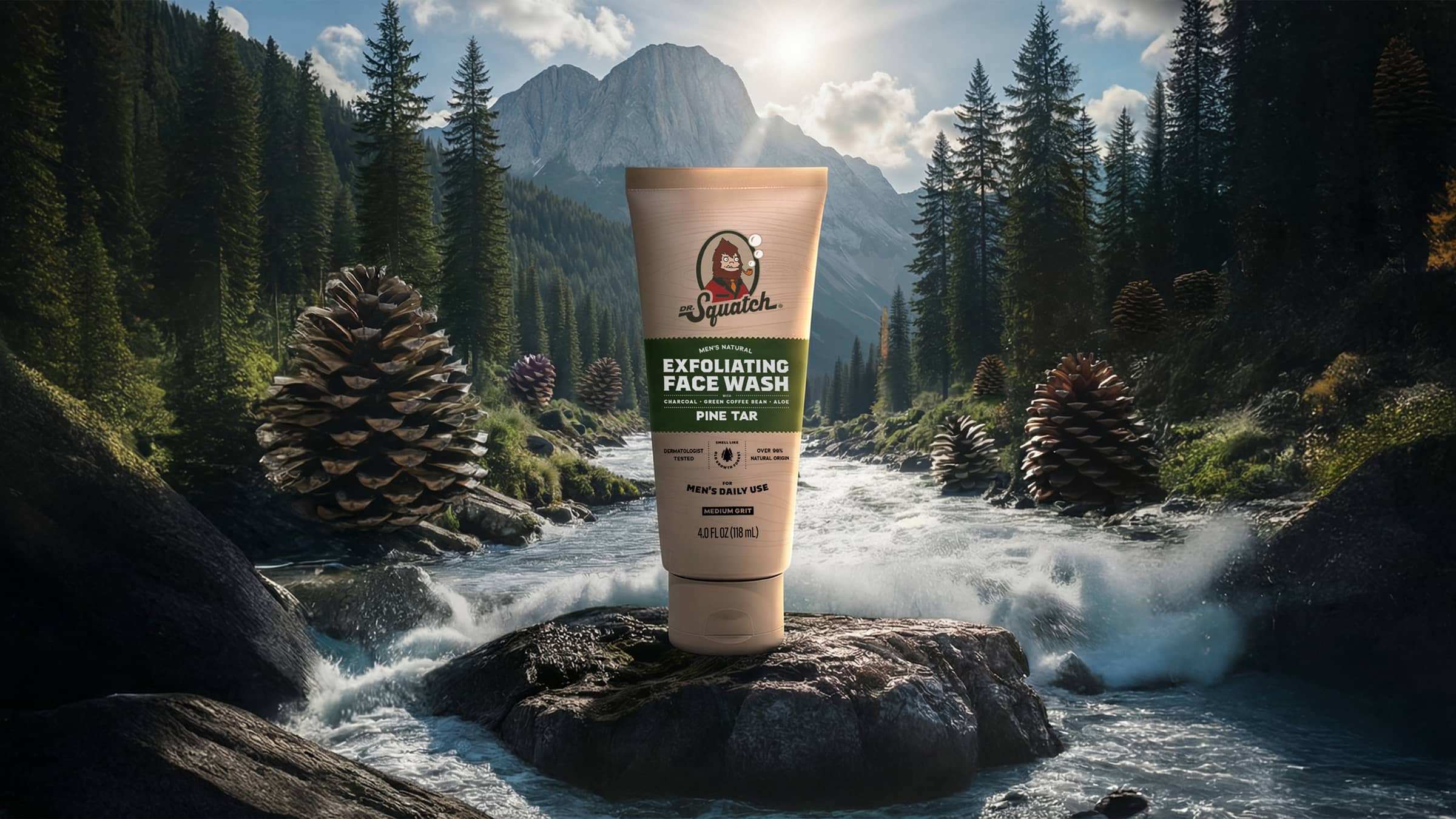 Pine Tar Exfoliating Face Wash - Bring on the Fresh