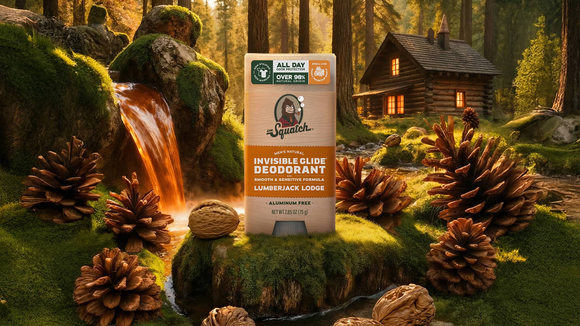 Lumberjack Lodge Invisible Glide Deodorant - Clean Scents for Men