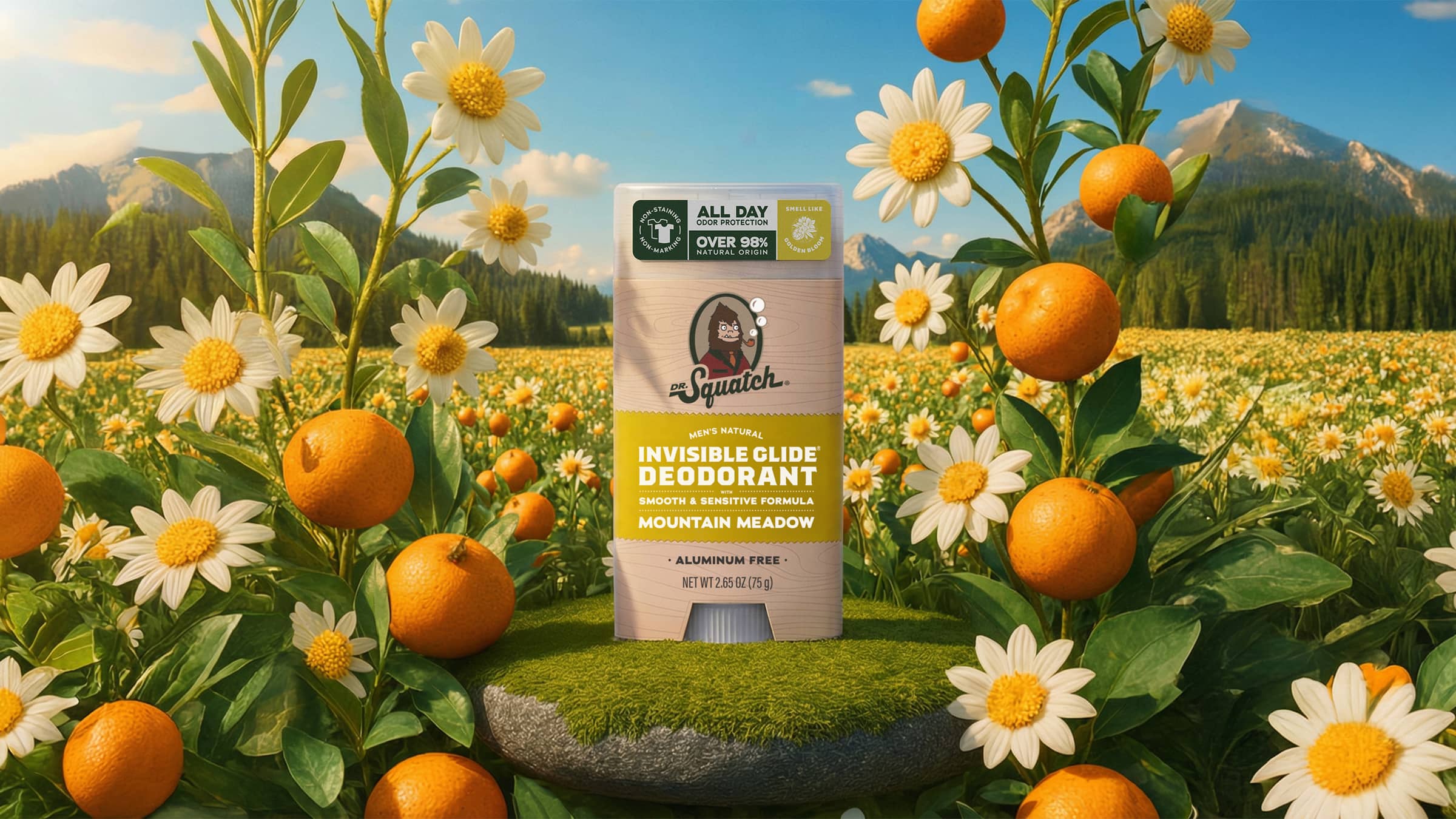 Mountain Meadow Invisible Glide Deodorant - Clean Gear for Men