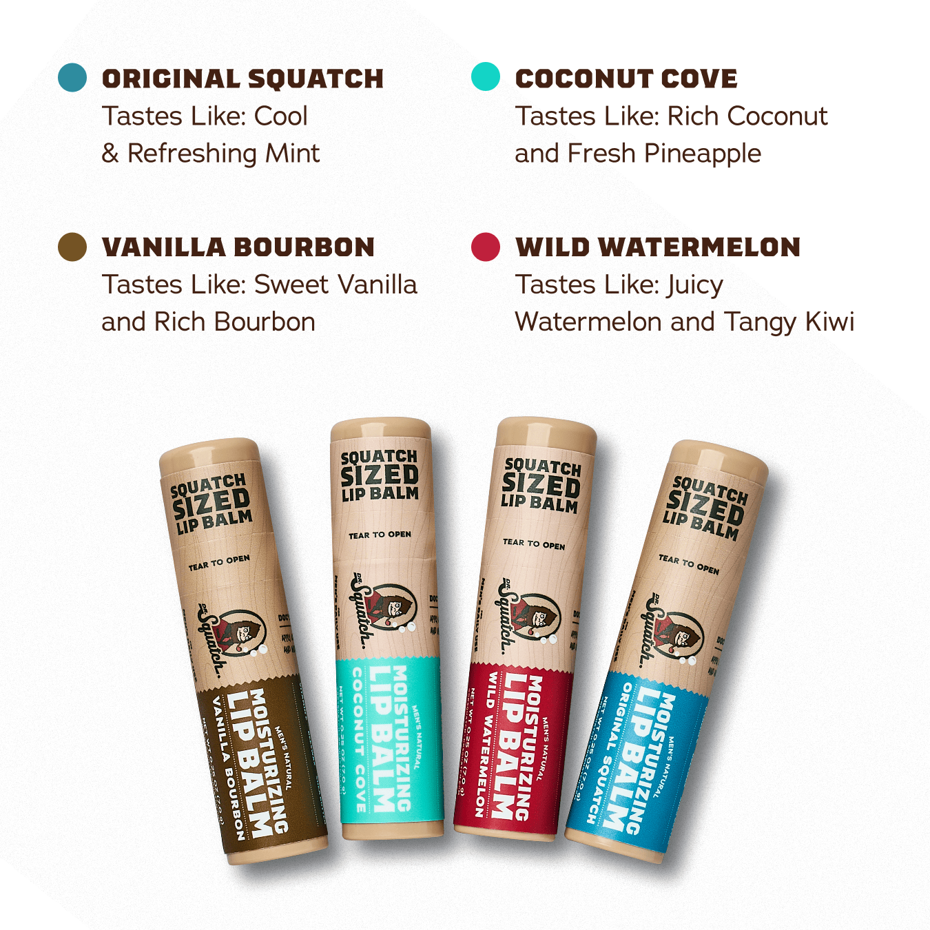 Lip Balm 4-Pack - Fresh Scents That Hit Right