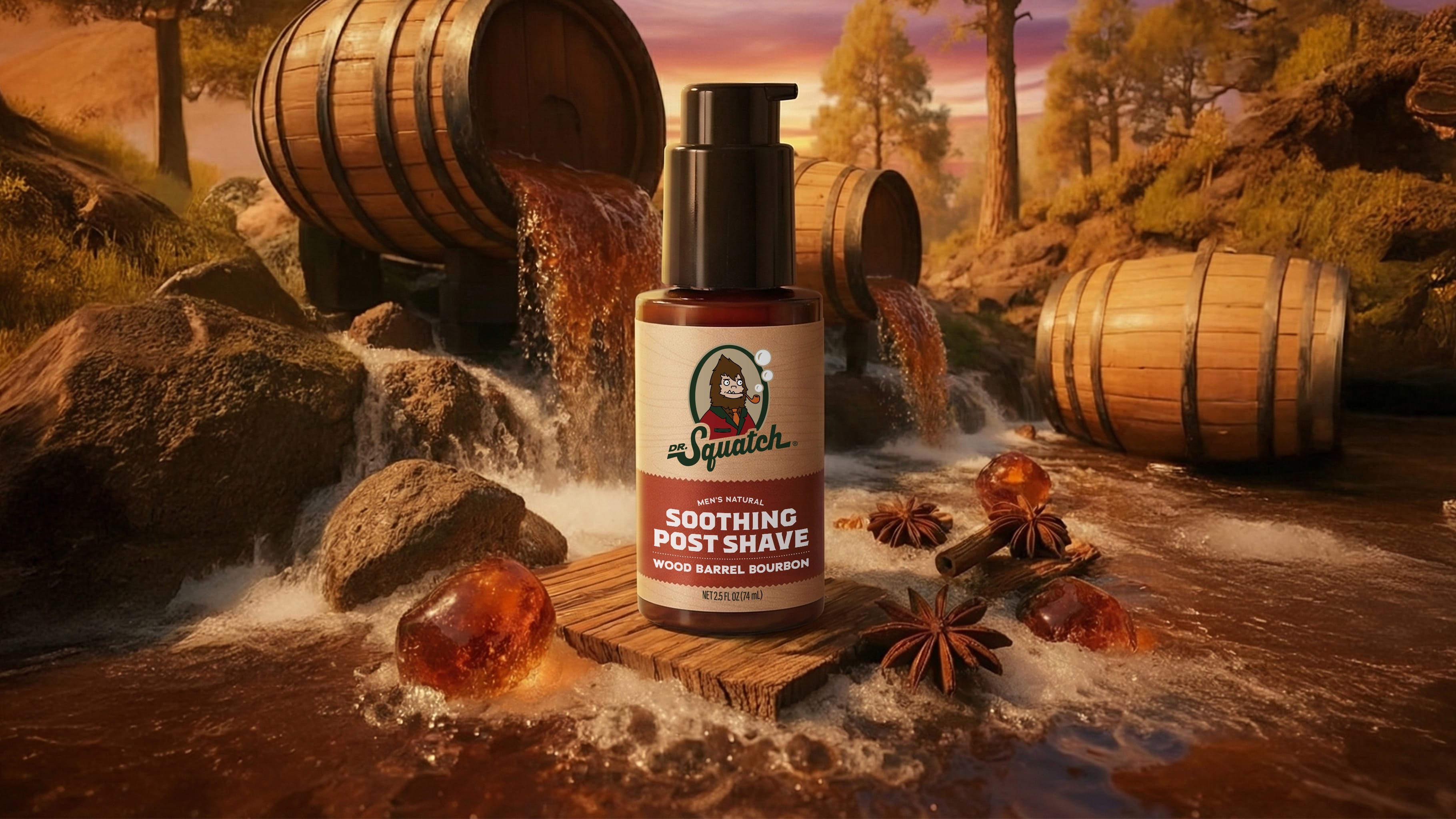 Soothing Post Shave Wood Barrel Bourbon - Soap Built for Men