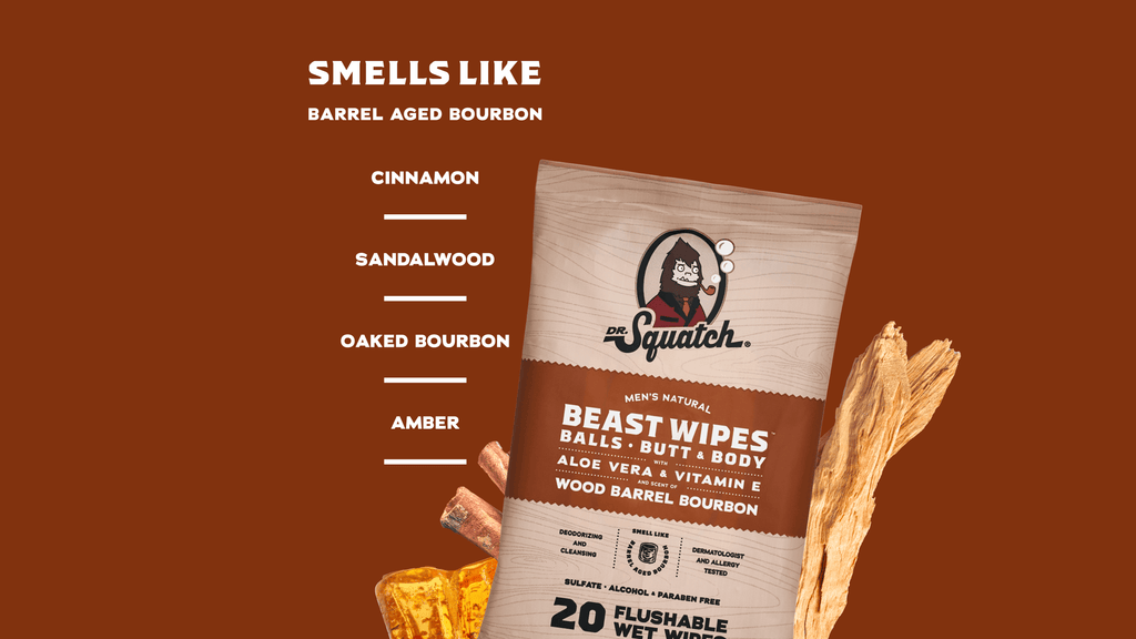 Wood Barrel Bourbon Wipes - Make Your Routine Work