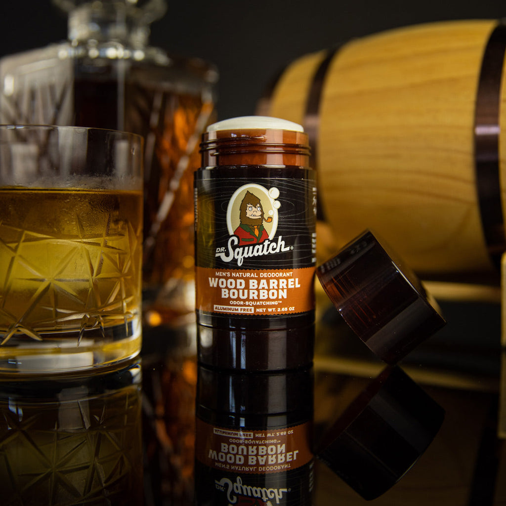 Essentials: Wood Barrel Bourbon Deodorant - Clean Up Then Head Out