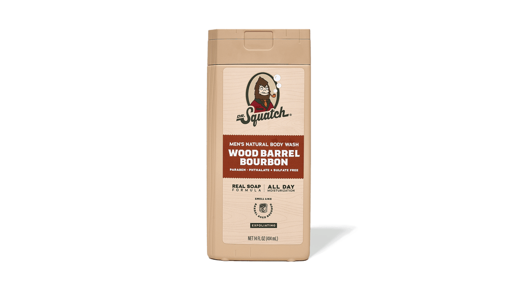 14 oz Wood Barrel Bourbon Exfoliating Body Wash - Get Fresh After the Gym